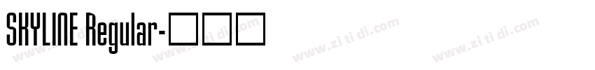 SKYLINE Regular字体转换